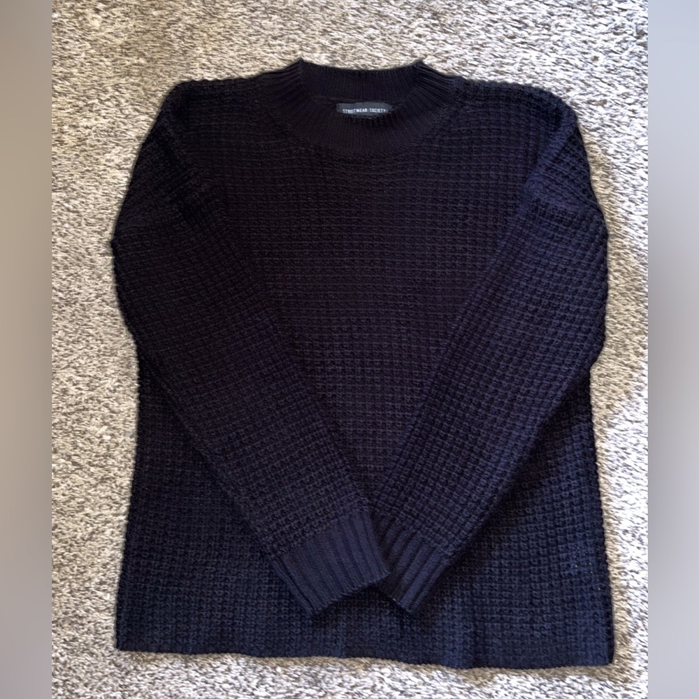 Black knit sweater